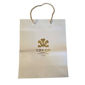 CREED 1760 Shopping Bag Paper Gift Bag Gold‎ Logo Handles